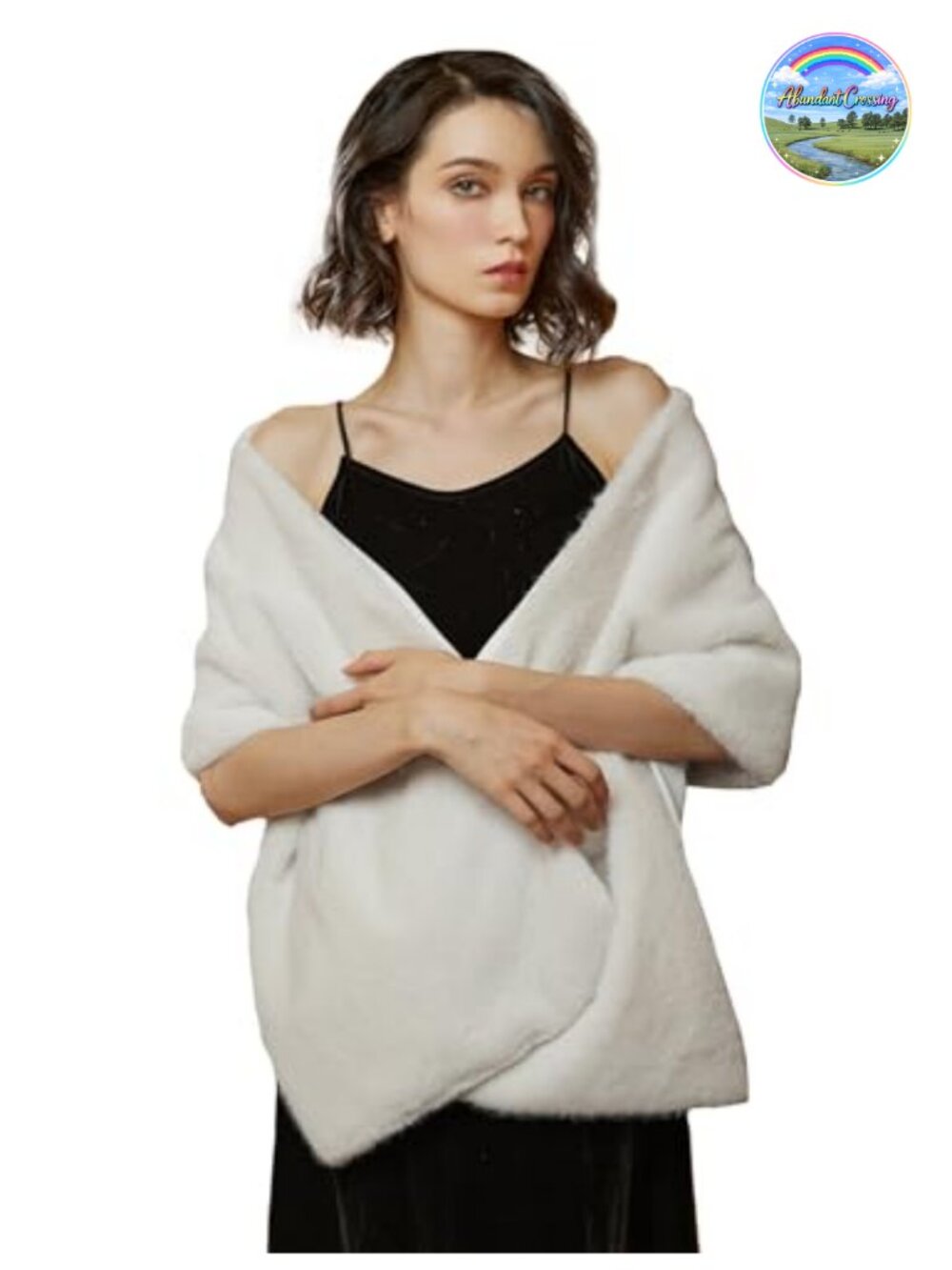 Faux Fur Shawl Wrap Stole Scarf Winter Wedding Cover Up